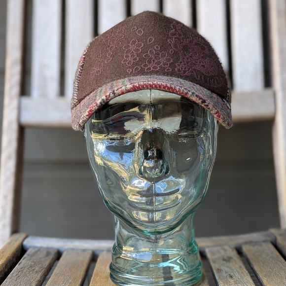 Goorin Bros Brown Wool Plaid Ball Cap Leather Band One Size - Picture 3 of 10